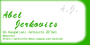 abel jerkovits business card
